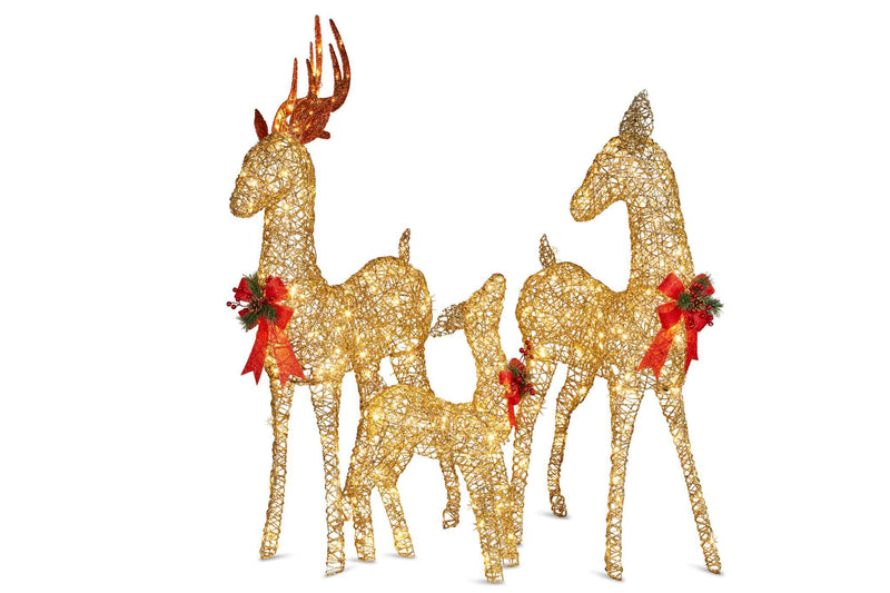 Luxury Reindeer Family With Lights