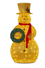 Luxury Gold Snowman With Lights