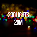 Milano Outdoor LED Plug In Fairy Lights - Multicoloured - 200 Lights