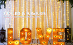 USB Powered 300 LED Curtain String Lights
