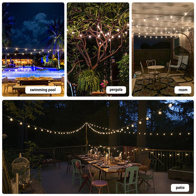 100M Festoon String Lights Kits Christmas Wedding Party Waterproof outdoor