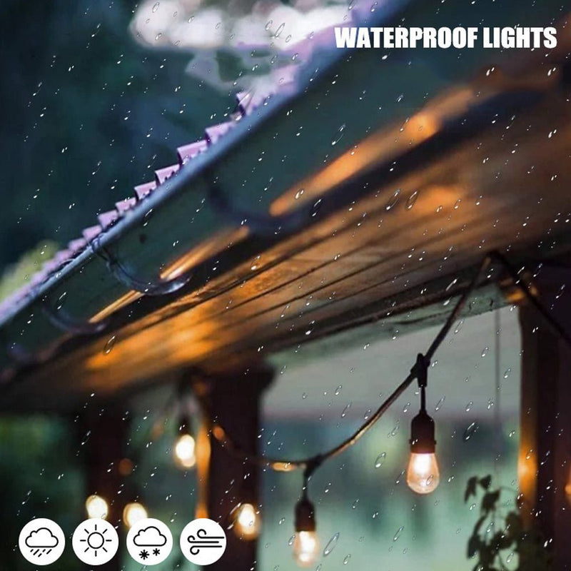 50M Festoon String Lights Kits Christmas Wedding Party Waterproof outdoor