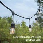 15M Plug Festoon String Lights Kits Globe Outdoor Christmas Party Garden