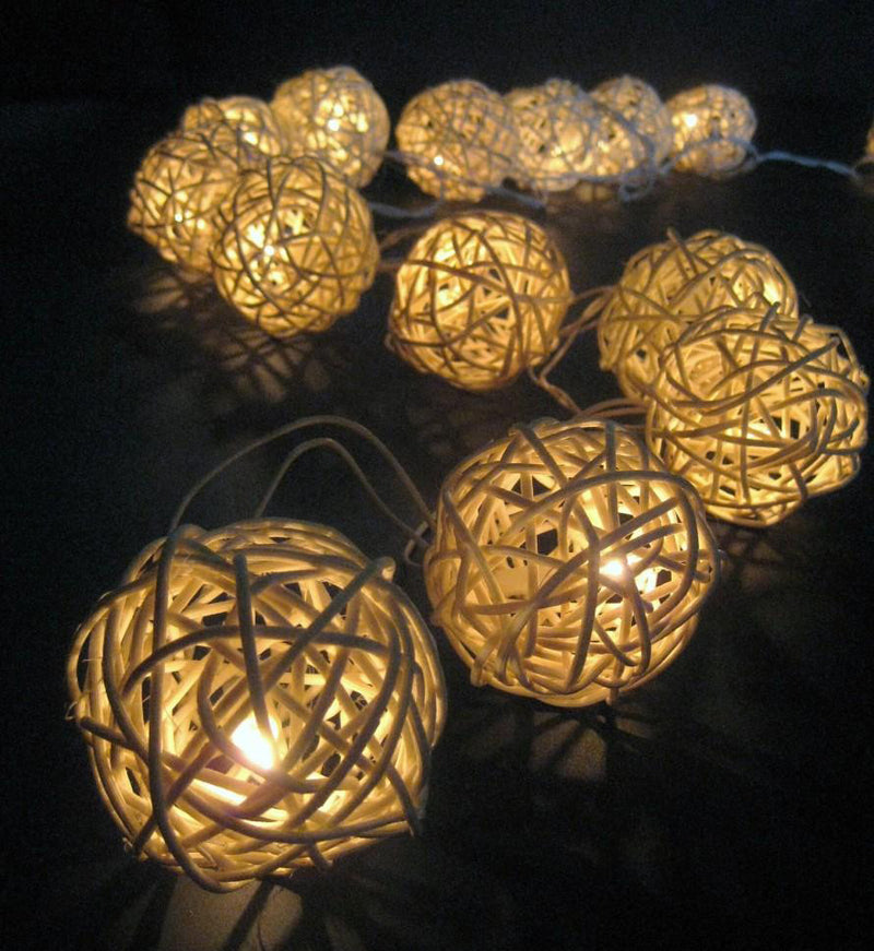 Rattan Ball String Fairy lights