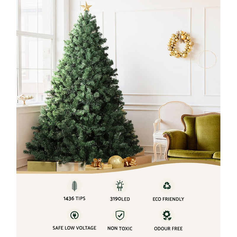 Elegant Christmas Tree With Lights 2.4M