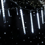 Jingle Jollys 12m Christmas Shower Lights 960 LED Icicle Falling Rain Meteor