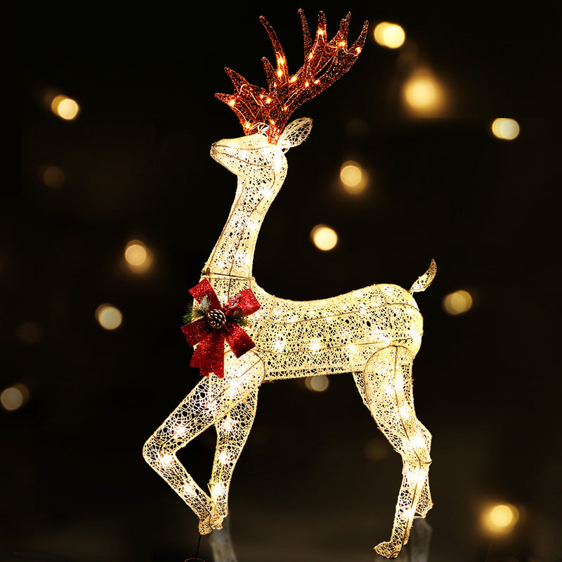 Jingle Jollys Christmas Lights Motif LED Rope Reindeer Waterproof Outdoor