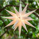 White Moravian Star - Hanging Outdoor Star Light