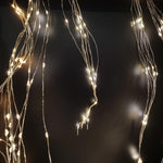 Elegant Micro Gold Copper Wire LED Curtain Lights 3x3m